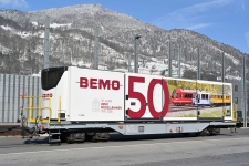 Bemo 2592150 - H0 - Containertragwagen 50 Jahre BEMO, RhB, Ep. VI - AC